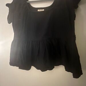 Madewell Black Short Sleeve Top